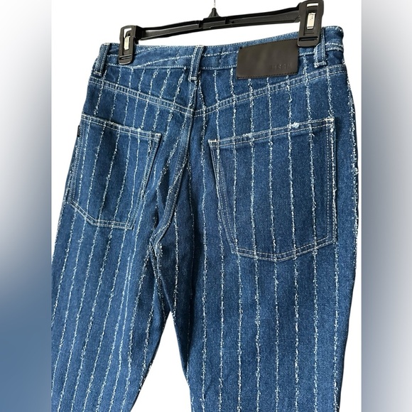 MSGM Milano Blue Striped Women's Jeans 44/28 - Picture 2 of 9